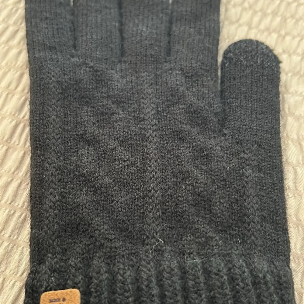 Alpaca blend  dark gray Gloves-super soft and warm